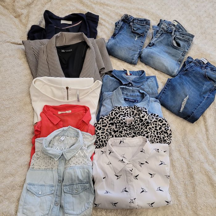 Sprzedam paczkę ubrań rozm 36 Zara, Bershka, Stradivarius, Amisu
