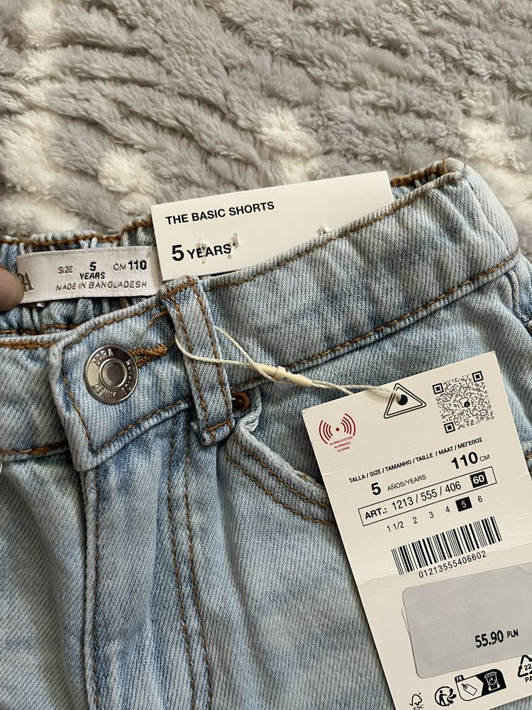 Krótkie spodenki szorty dżinsowe 110 Zara