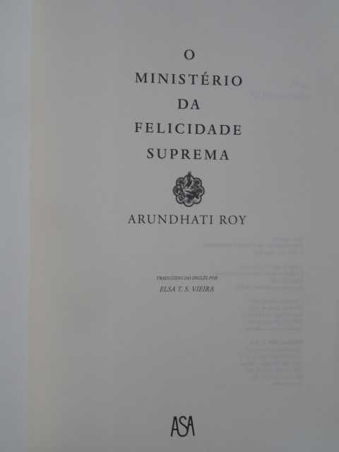 O Ministério da Felicidade Suprema de Arundhati Roy