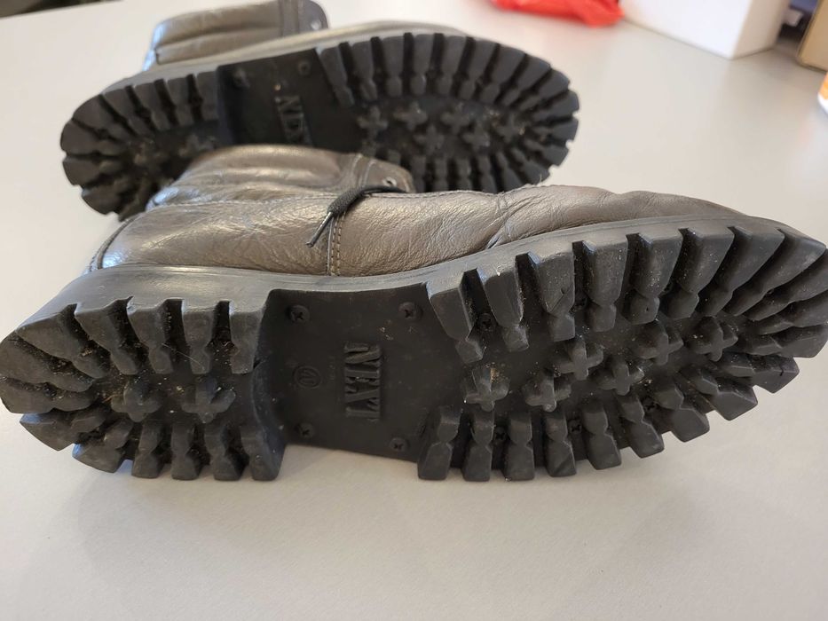 Traperki trzewiki glany skórzane ocieplane - rozm.40 (25 cm)