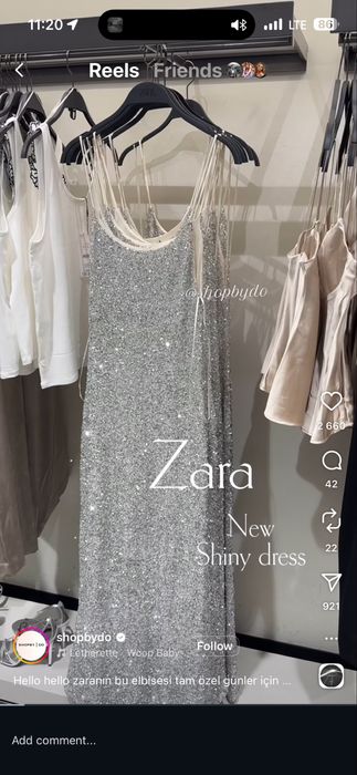 Нова ZARA сукня L з блискітками 0/1223/454/808/04