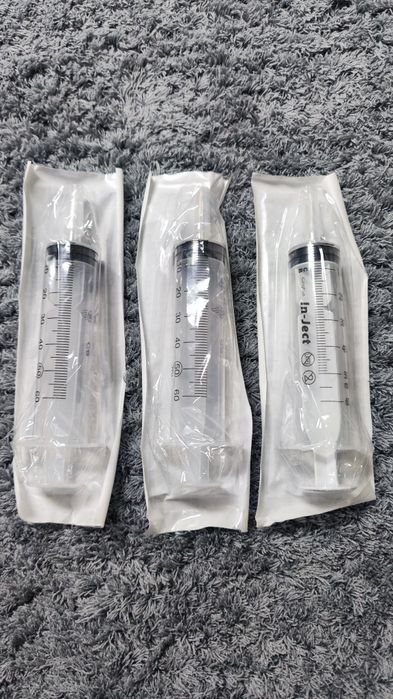 Strzykawki 60 ml cewnikowe 3 sztuki