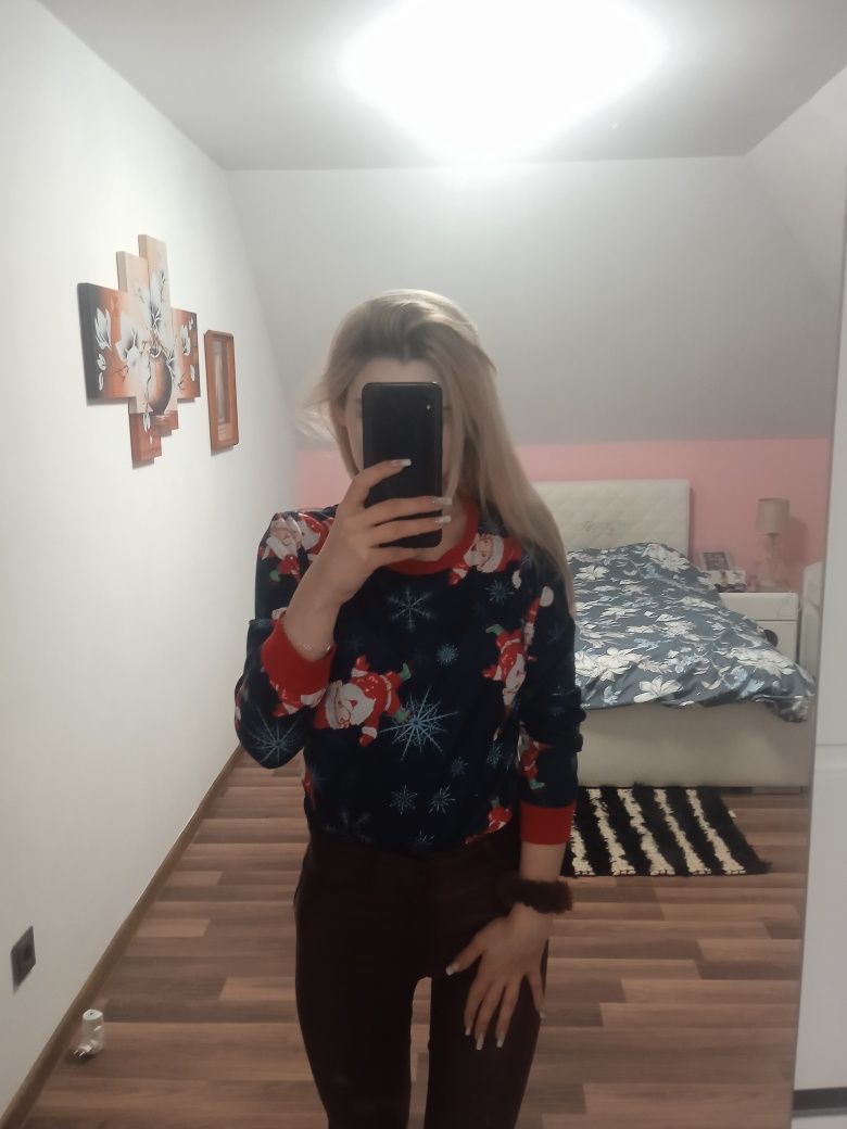 Bluza sweter sweterek Mikołaj święta świąteczna wigilia xs s