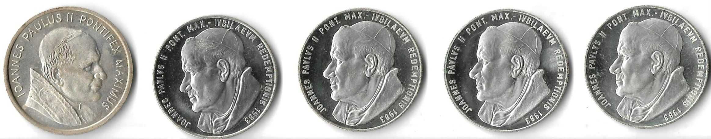 5 Moedas Diferentes - Papa João Paulo II