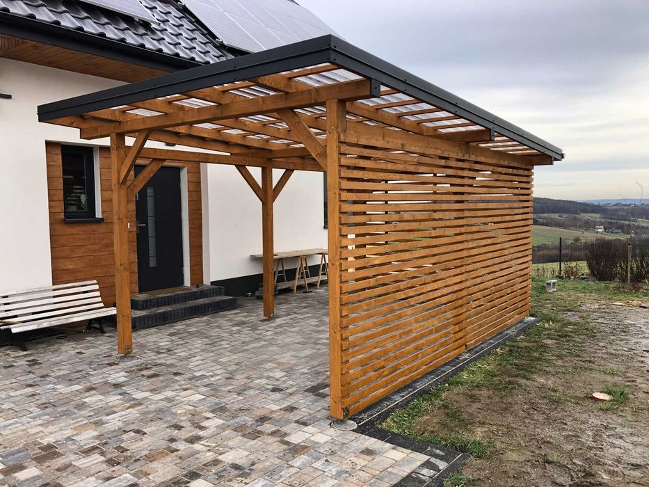 Wiata garażowa, Carport, zadaszenie, poliwęglan, BEZ POZWOLEŃ