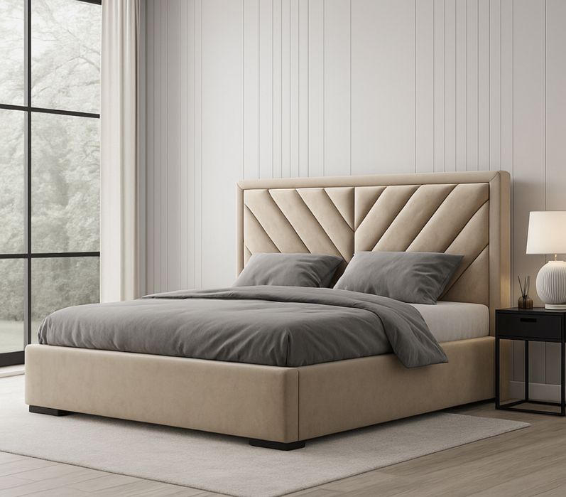 Łóżko tapicerowane z pojemnikiem dostawa 72h Wrocław Łódź Kalisz Opole