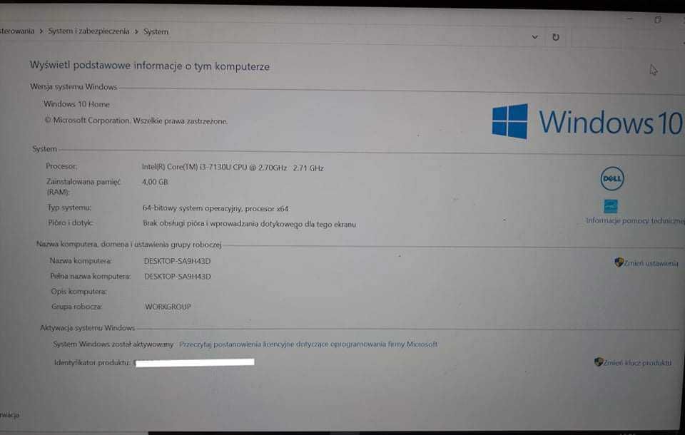Dell Inspiron 5370 i3-7130U/4GB/128/Win10 FHD