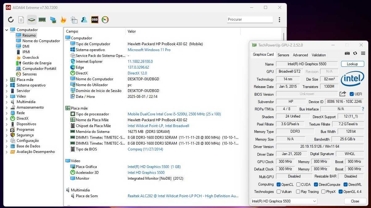 Pc Portátil HP i5