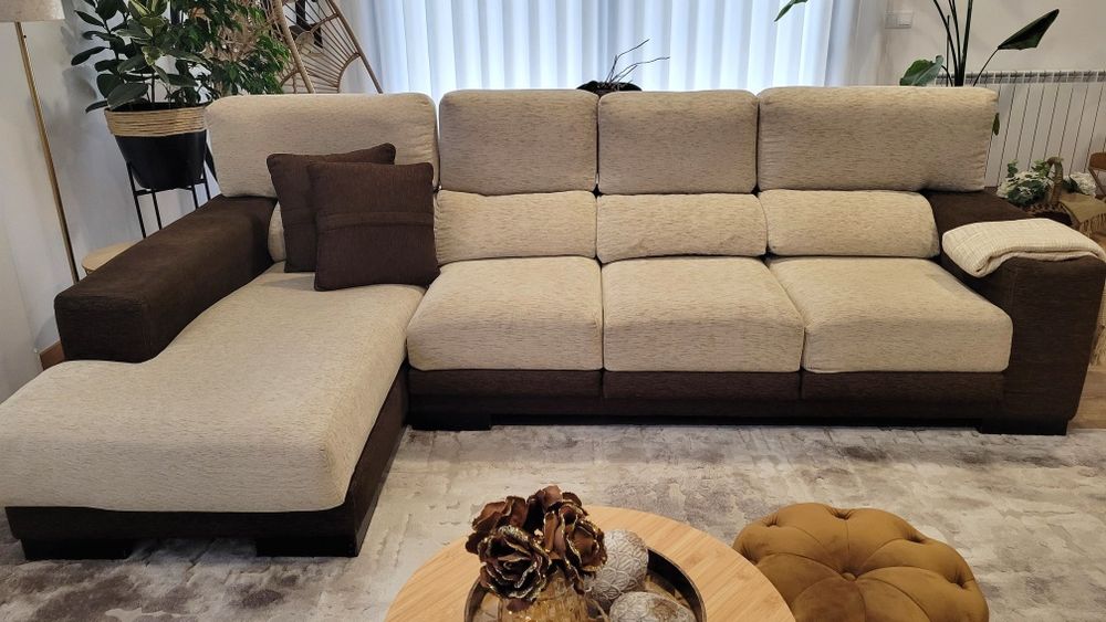 Sofà Sala 3 lugares com chaise longue