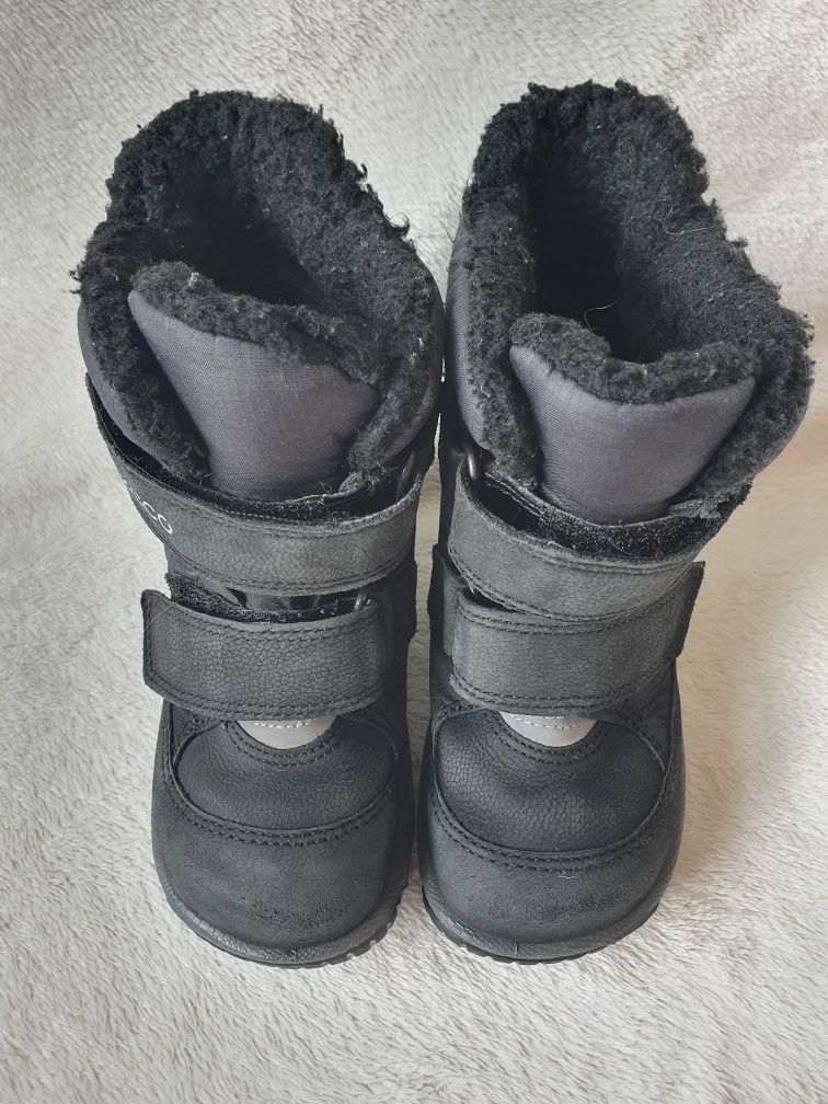 buty zimowe ecco biom 24 śniegowce gore tex skórzane na rzepy