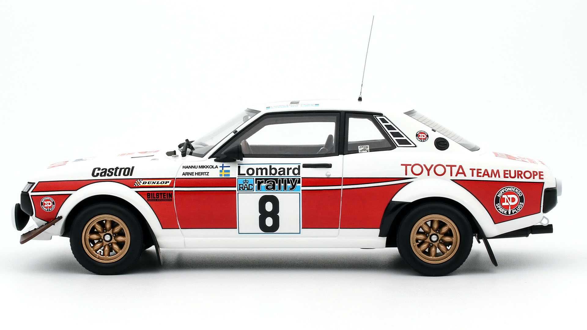 Model 1:18 Otto Toyota Celica RA21 2000GT #8 Rally RAC Lombard 1977