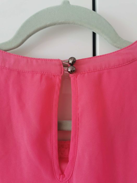 Różowa elegancka bluzka na ramiączkach top damski M 38 L 40