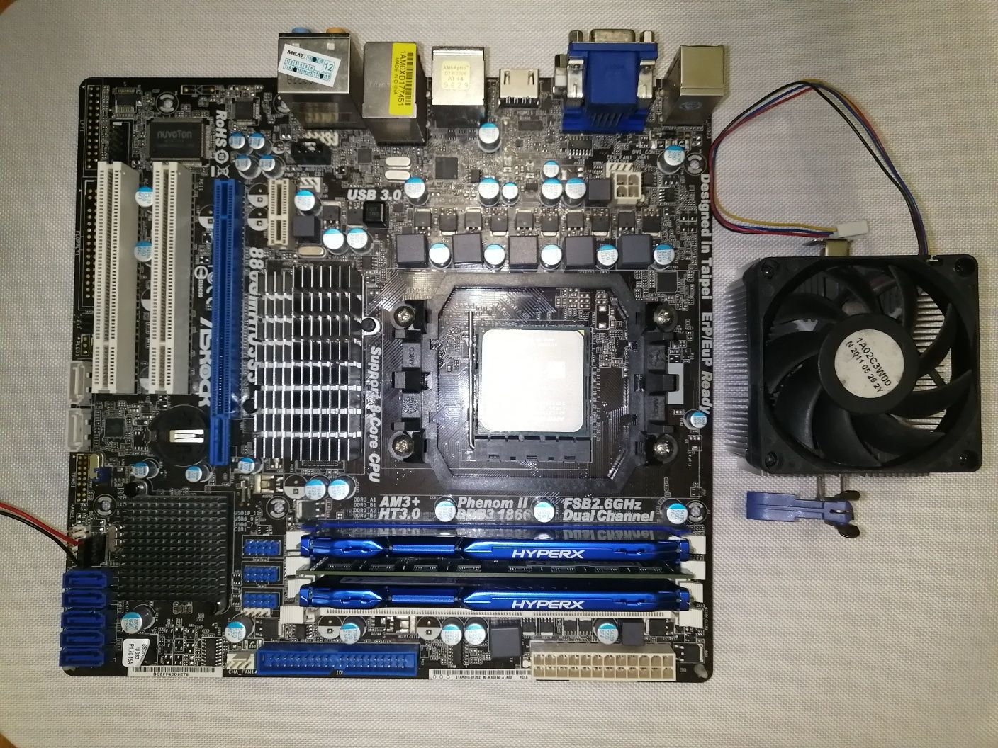 Системний блок Asrock 880gmh/u3s3, Phenom II x6 1045T, 16Gb DDR3 1600