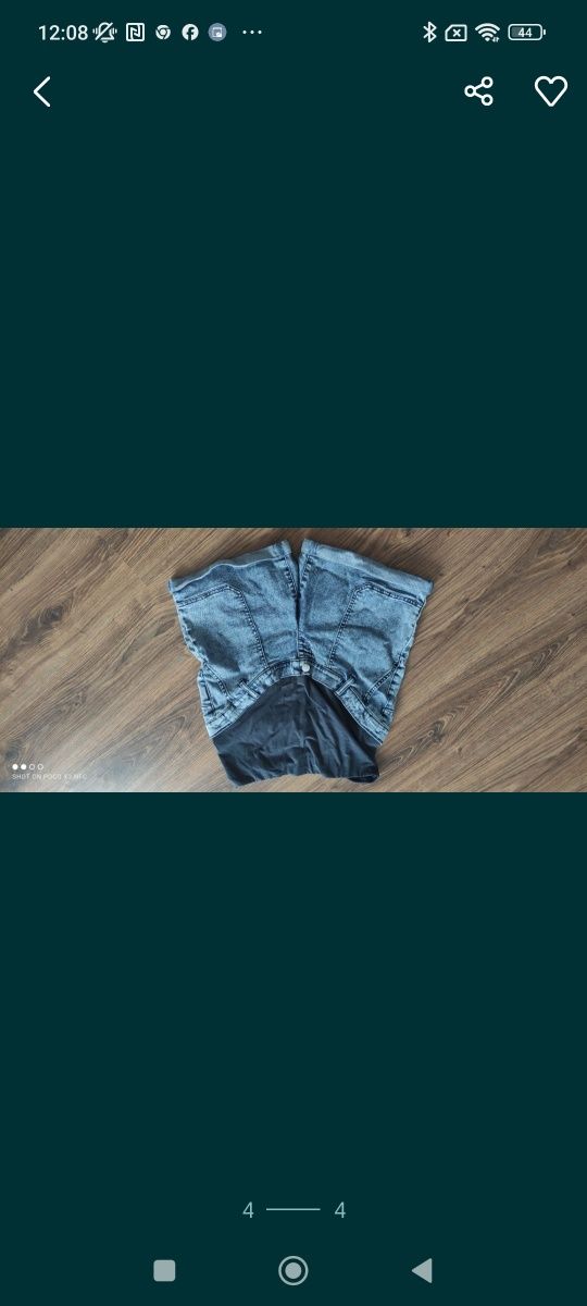 Jeansy ciążowe spodenki getry zestaw 5 sztuk  L/xL 40/42