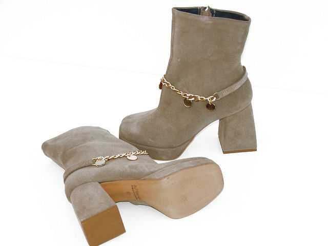 Botki BEYCO B-1 skóra zamsz kolor cappuccino r. 38, 40 SALE !!!