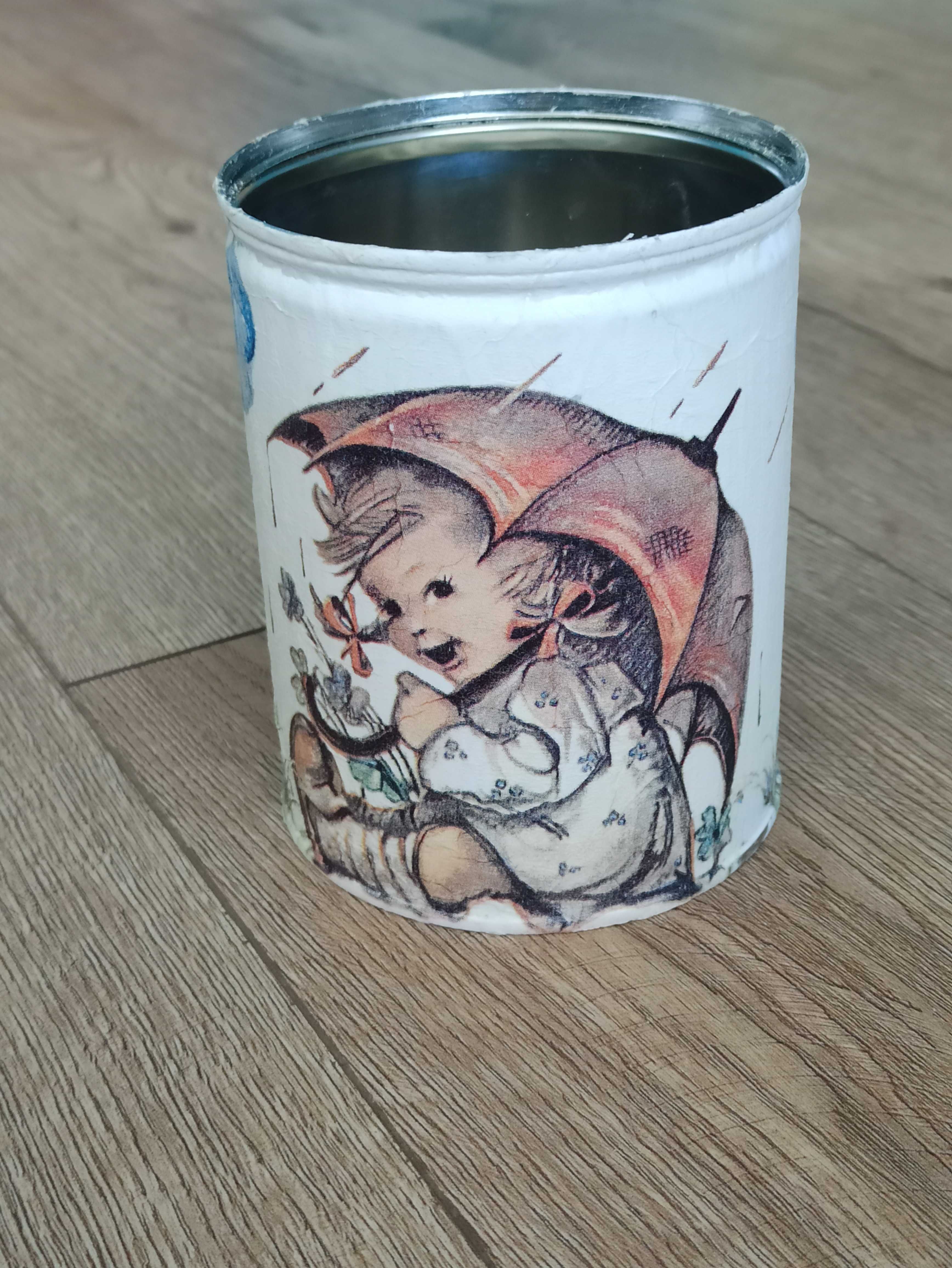 Pojemnik metalowy - decoupage