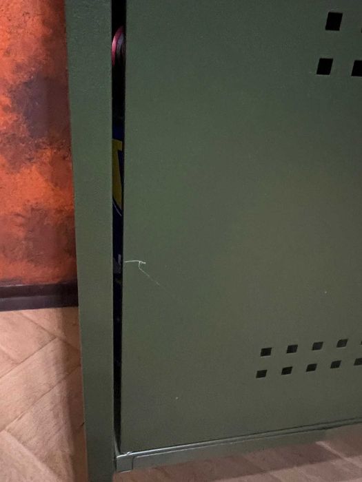 szafka regał komoda metal stal stalowa metalowa zielona khaki zieleń