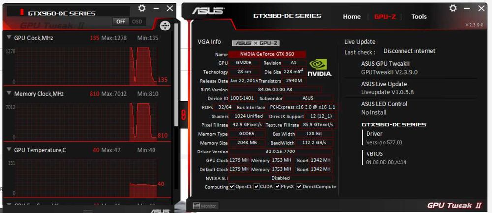 Відеокарта ASUS geForce 960 DC