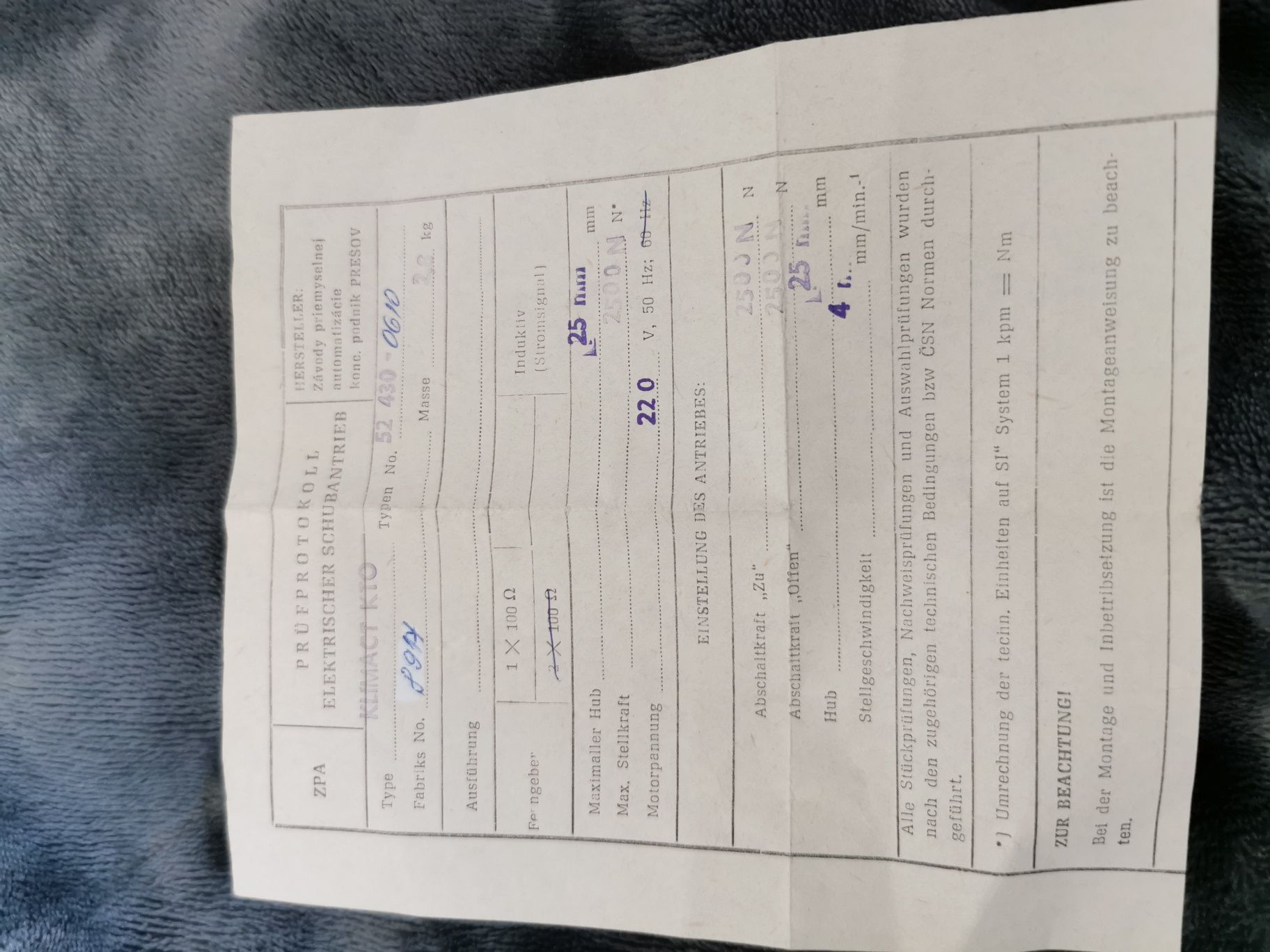 Siłownik liniowy elektryczny Klimact KTO
220v