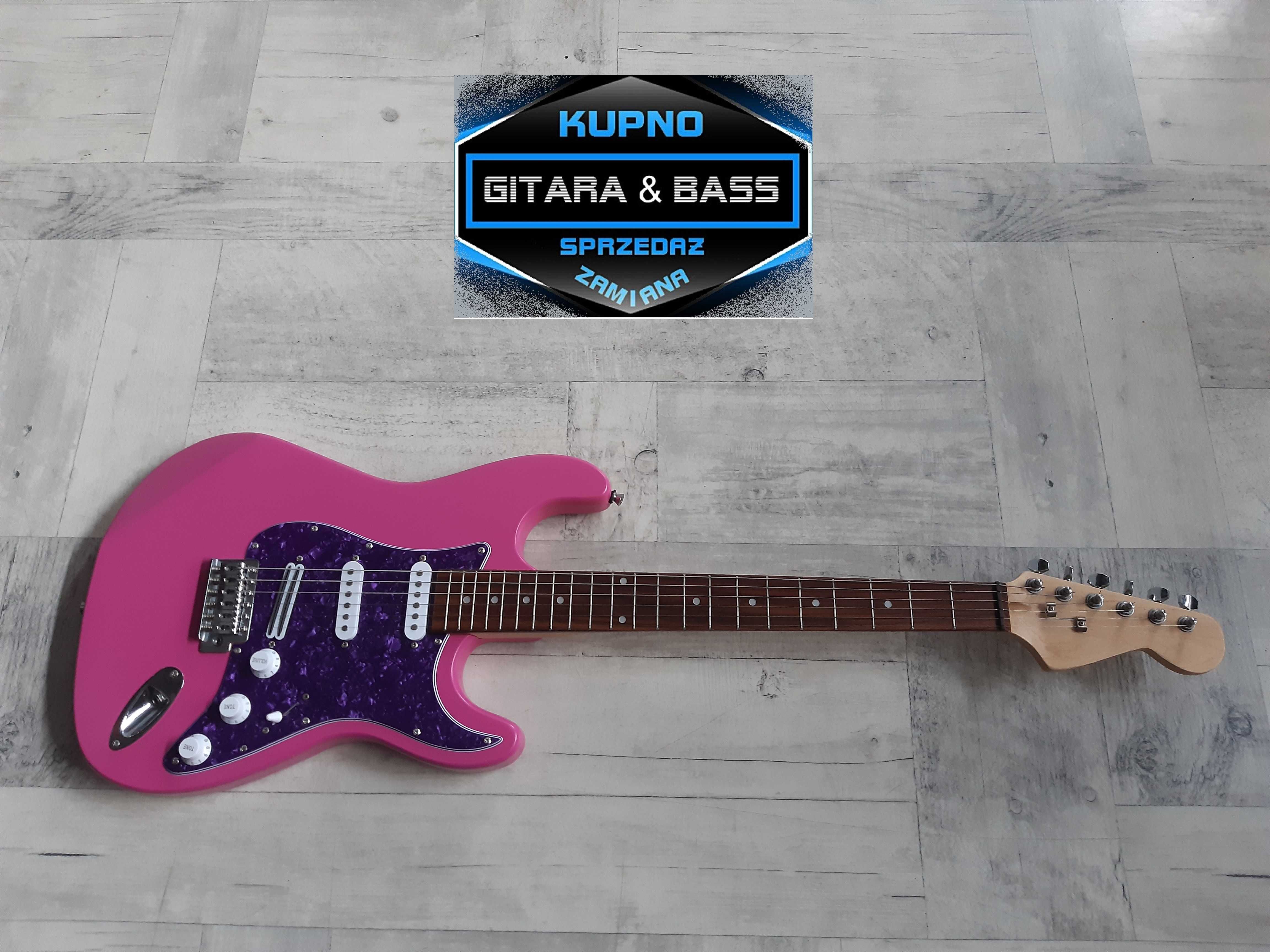 Piękna Gitara Stratocaster Pink Purple-HSS- wysyłka Gratis lub zamiana