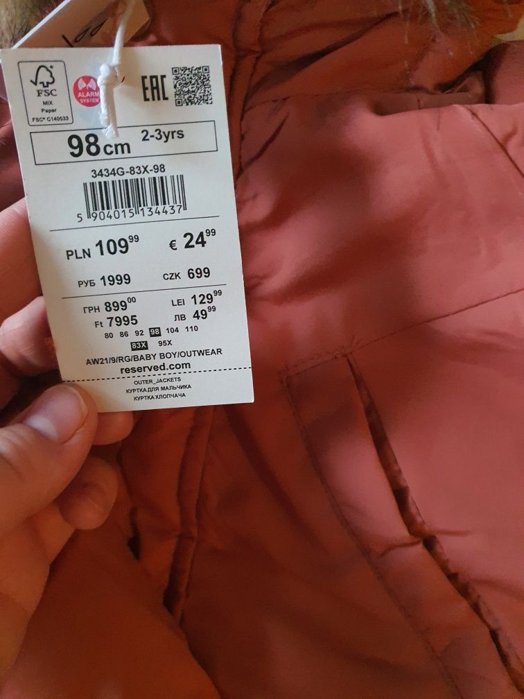 Kurtka zimowa, nowa z metka