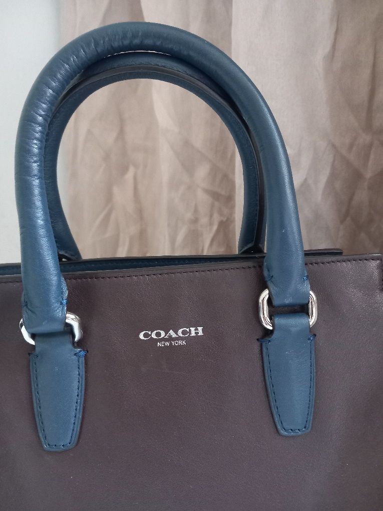 Coach New York skorzana średnia torebka