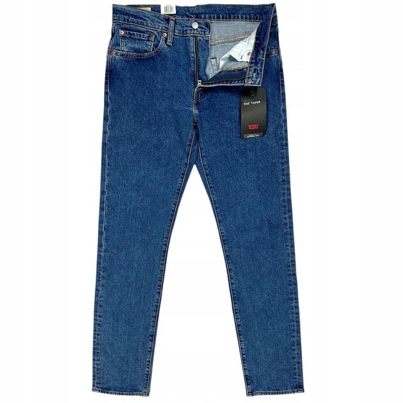 Levis Lot 502 Jeansy Męskie Spodnie Slim Taper Logowane r. W32 L34