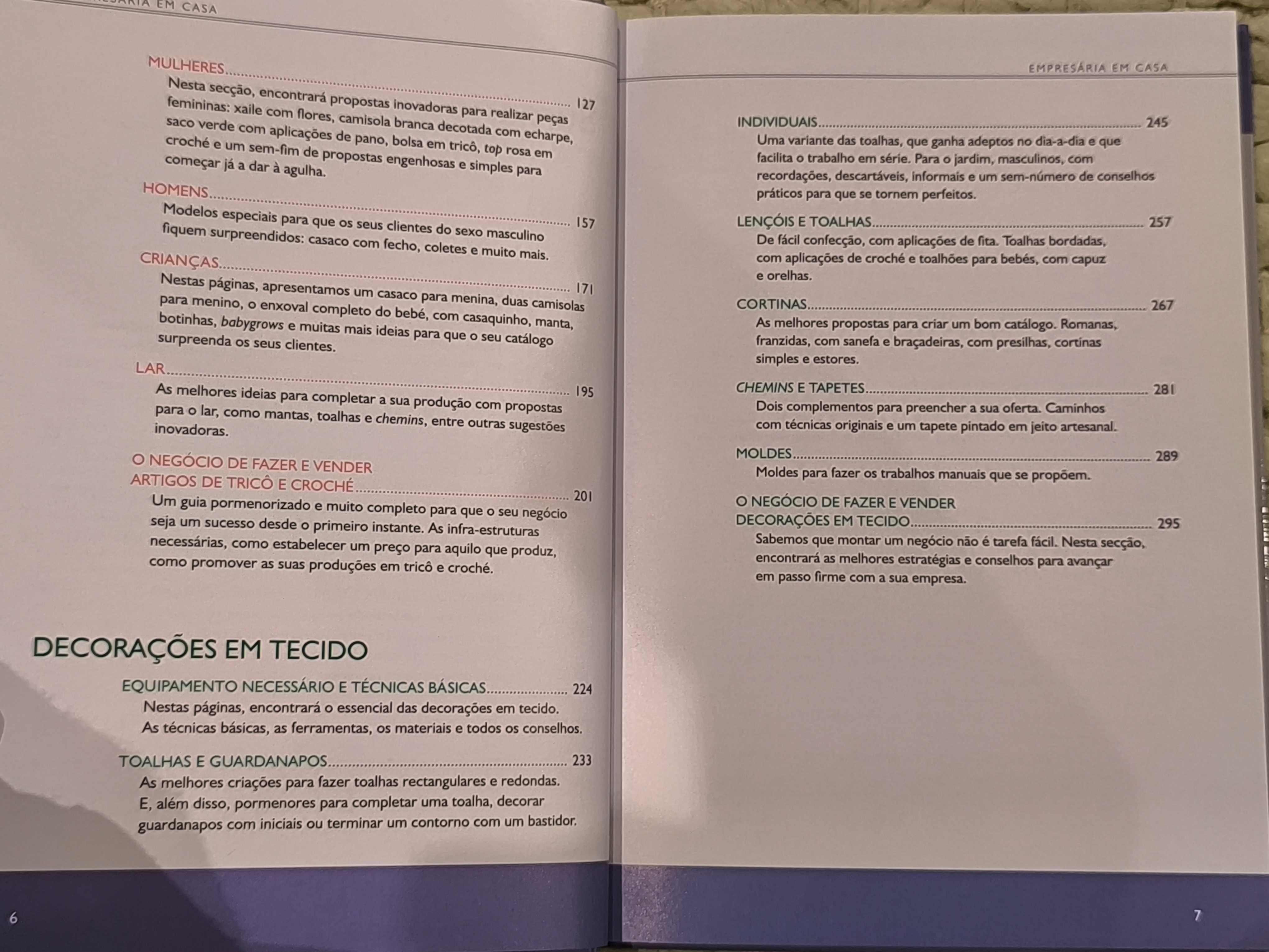 Tecelagem, tricô e croché, decorações em tecido - Empresária em casa