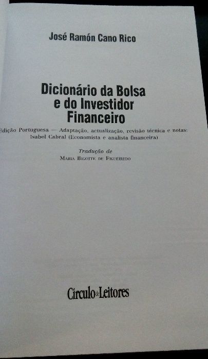 Dicionário da Bolsa e do Investidor Financeiro