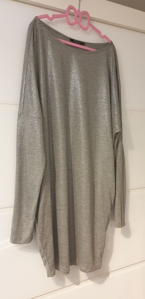 Bluzka/ tunika lub sukienka srebrno szara Mohito M