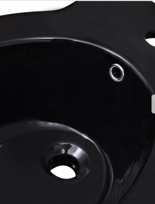 Bidé cerâmico redondo preto