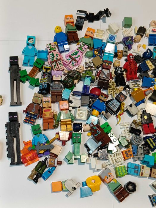 Конструктор LEGO MineCraft + фигурки, герои, ассорти Лего + чемоданчик
