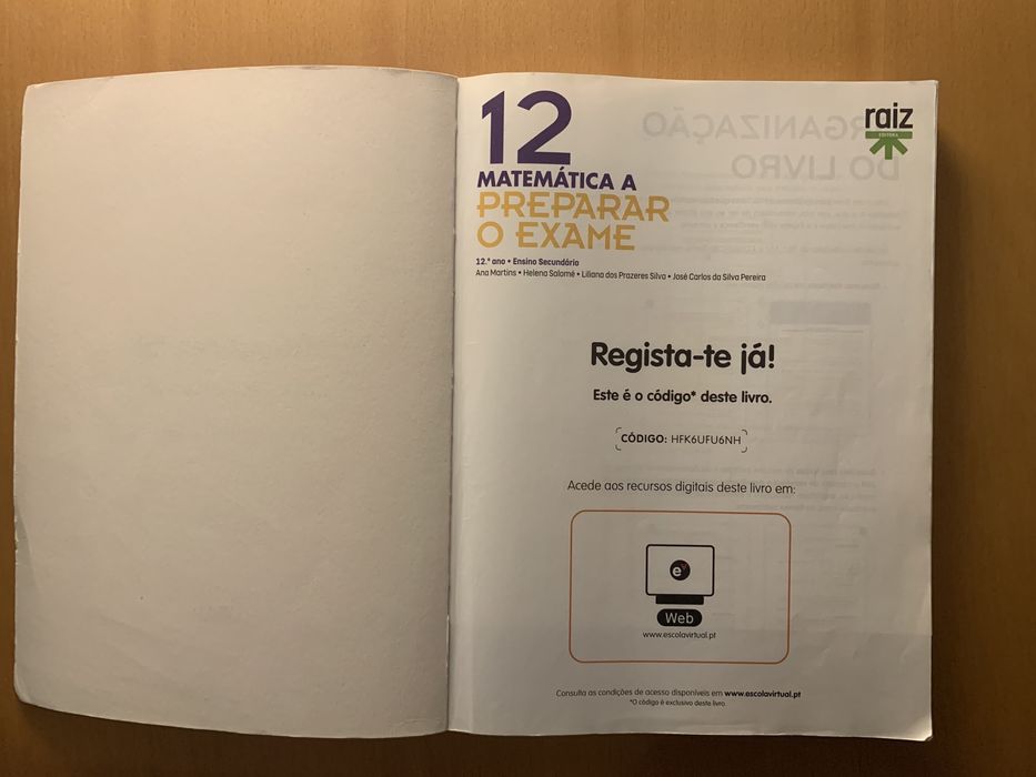 Livro preparação exame Matemática A - 12 ano