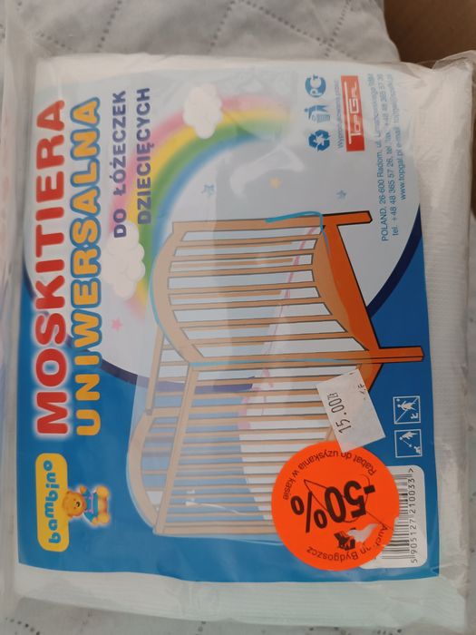 Nowa moskitiera do łóżeczka