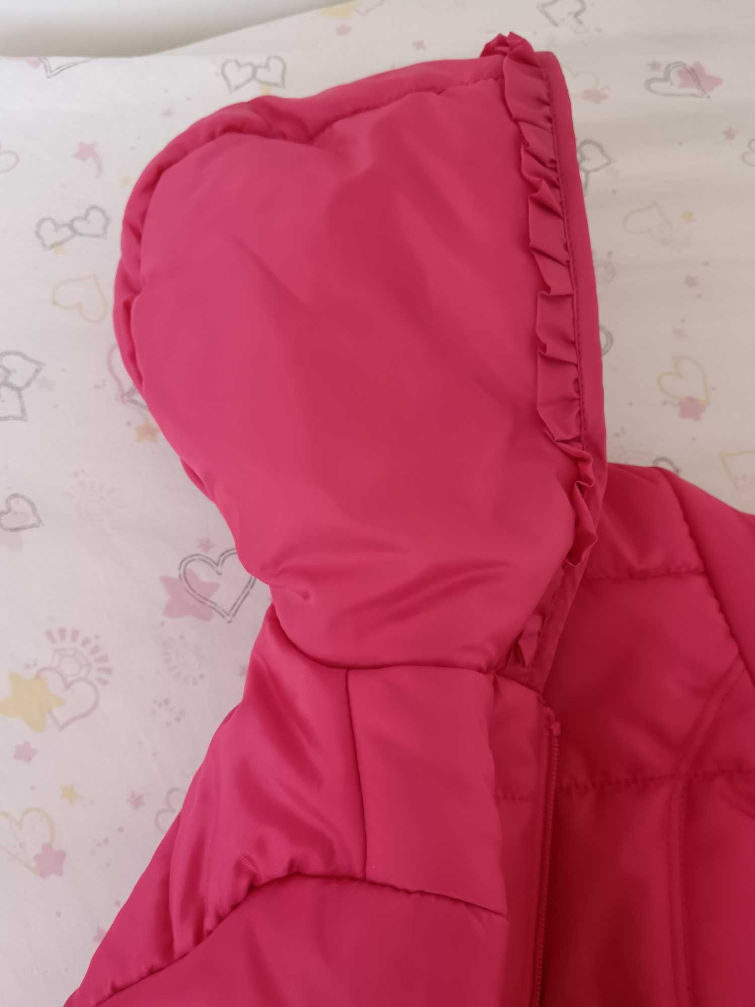 Casaco rosa quentinho 9-12m