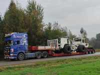 Transport  Maszyn Budowlanych Rolniczych. Domków. Cała europa