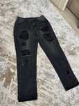 Spodnie jeansowe czarne z dziurami Boyfriend rozmiar 40 ( L )