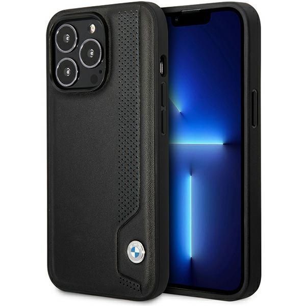 Etui na Telefon iPhone 14 Pro 6,1" - BMW Leather Blue Dots