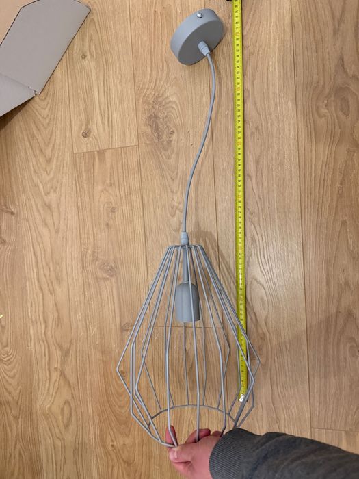 Lampa wisząca TK Lighting Brylant Gray 2227 szara E27 zwis