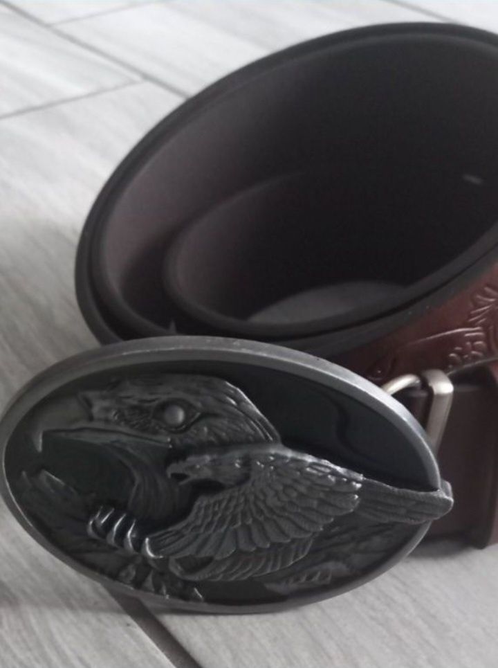 Pasek meski Nowy styl kowbojski metal klamra
