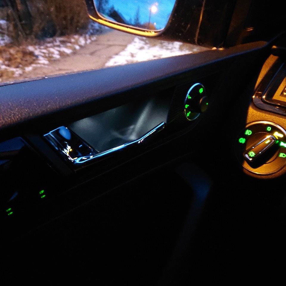 Подсветка ручек (Audi, VW, підсвітка ручок, ambient light, амбієнт)