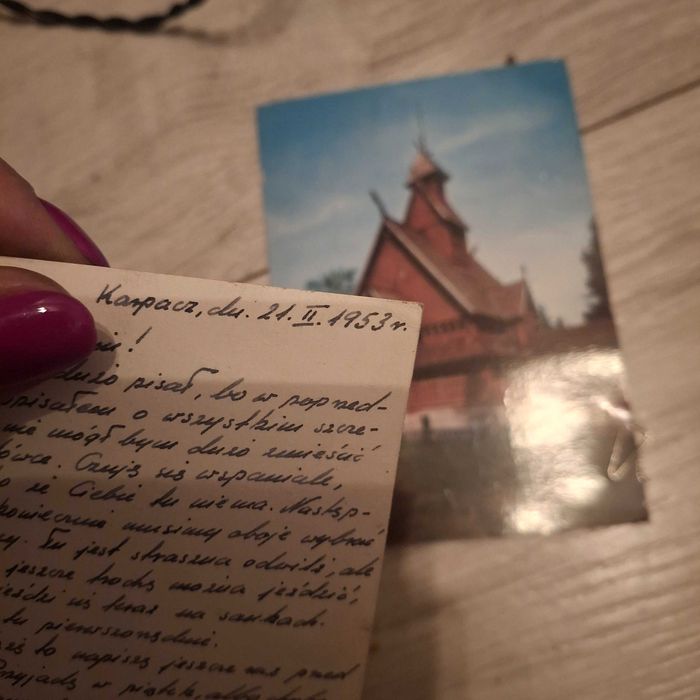 Pocztowa Karpacz 1953 Karpacz lodowisko przy gospodzie