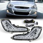 Hyundai Accent 2011-17 ходовые огни противотуманные фары Хендай Акцент
