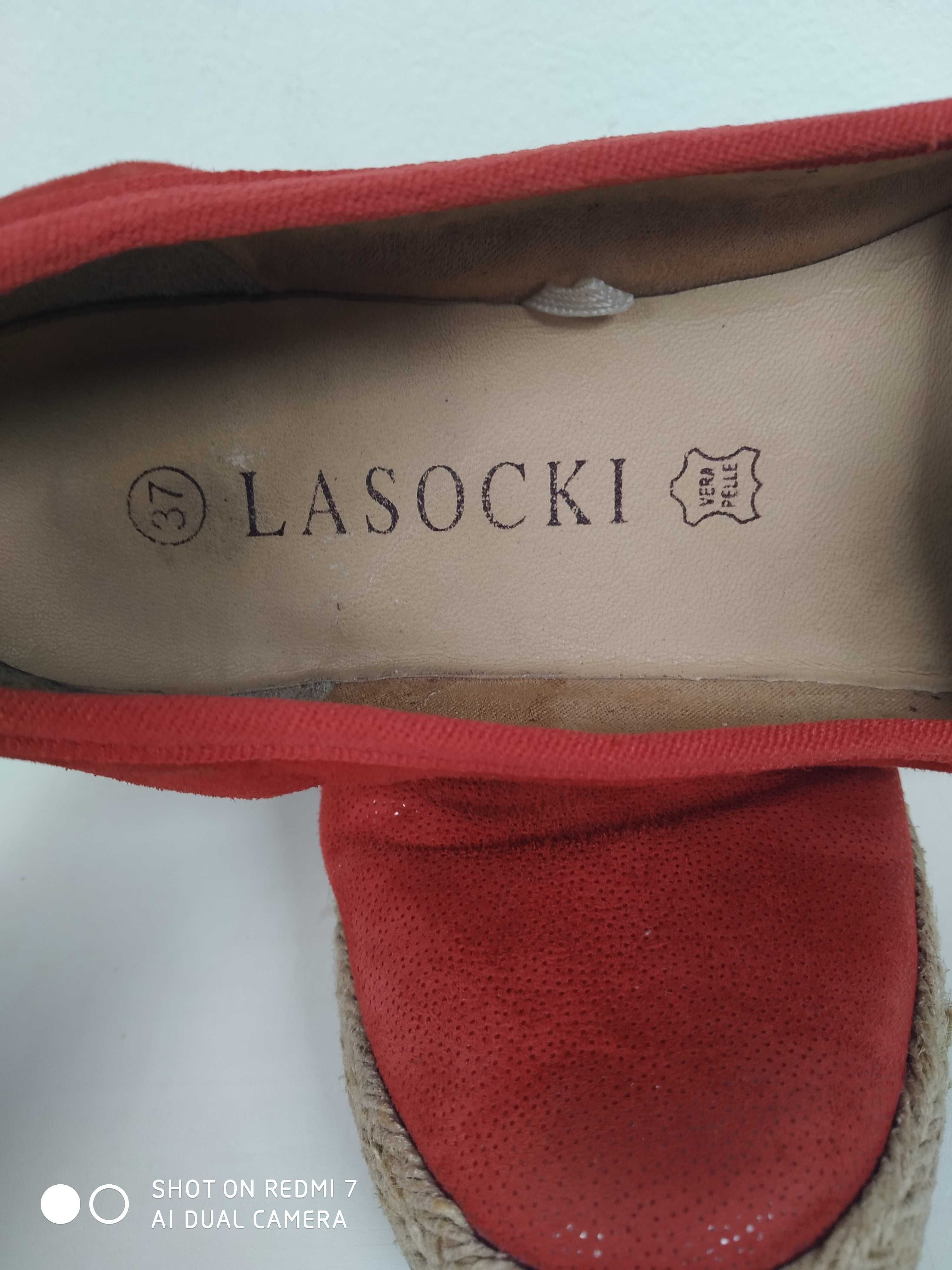 Espadryle Lasocki r37 skóra damskie młodzieżowe