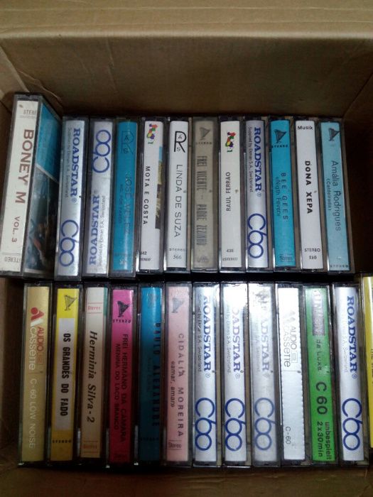 Cassetes de áudio antigas