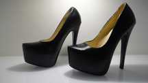 Style Shoes,sexi czarne szpilki na platformie 5,5cm , rozmiar 36