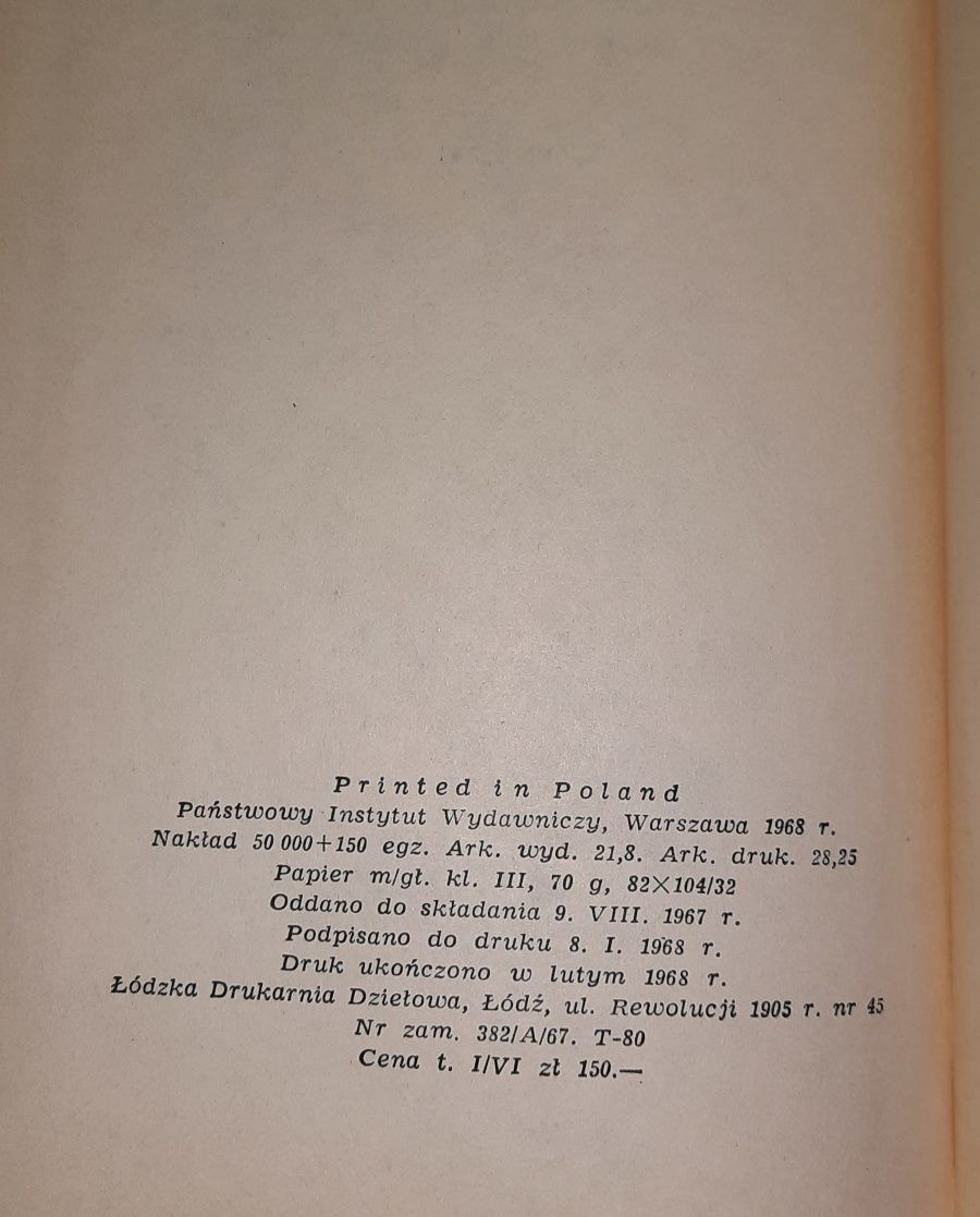 Ogniem i mieczem Henryk Sienkiewicz książka 1968 lektura tom 1 tom 2