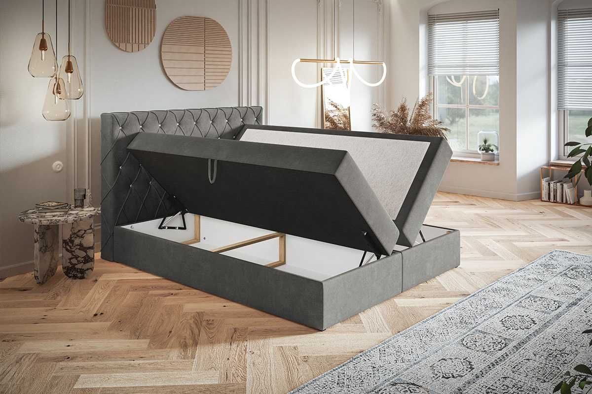 Łóżko kontynentalne BOX IV 160 × 200 topper GRATIS!