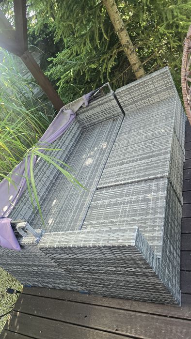 Meble rattanowe leżanka