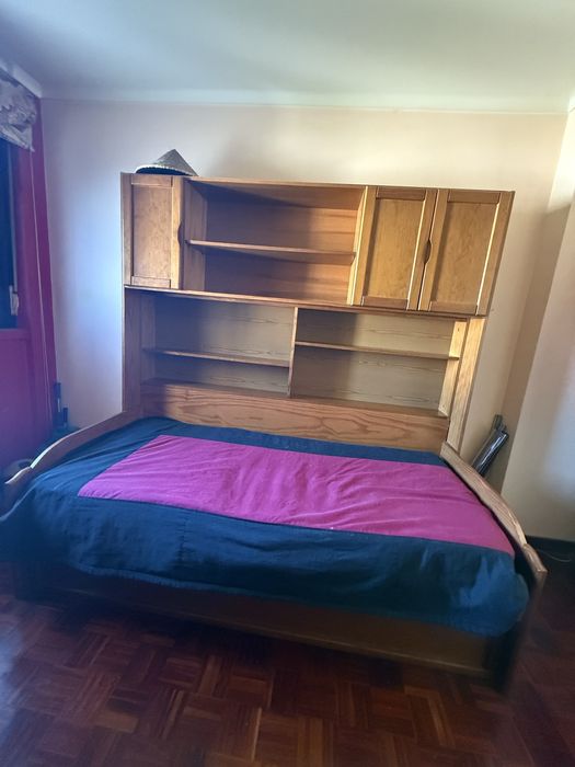 CAMA TIPO ESTÚDIO com colchão e roupeiro